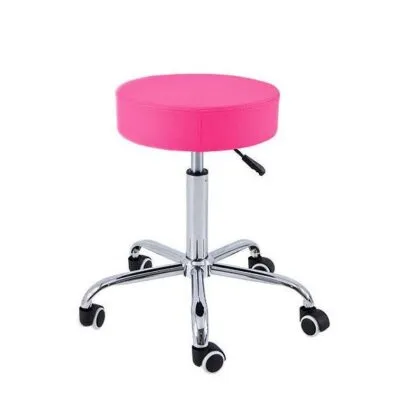 Taburet cu baza din otel cromat H 50/67cm