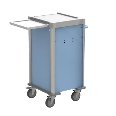 Troliu medicamente Albastru deschis, ingust, cu 5 sertare